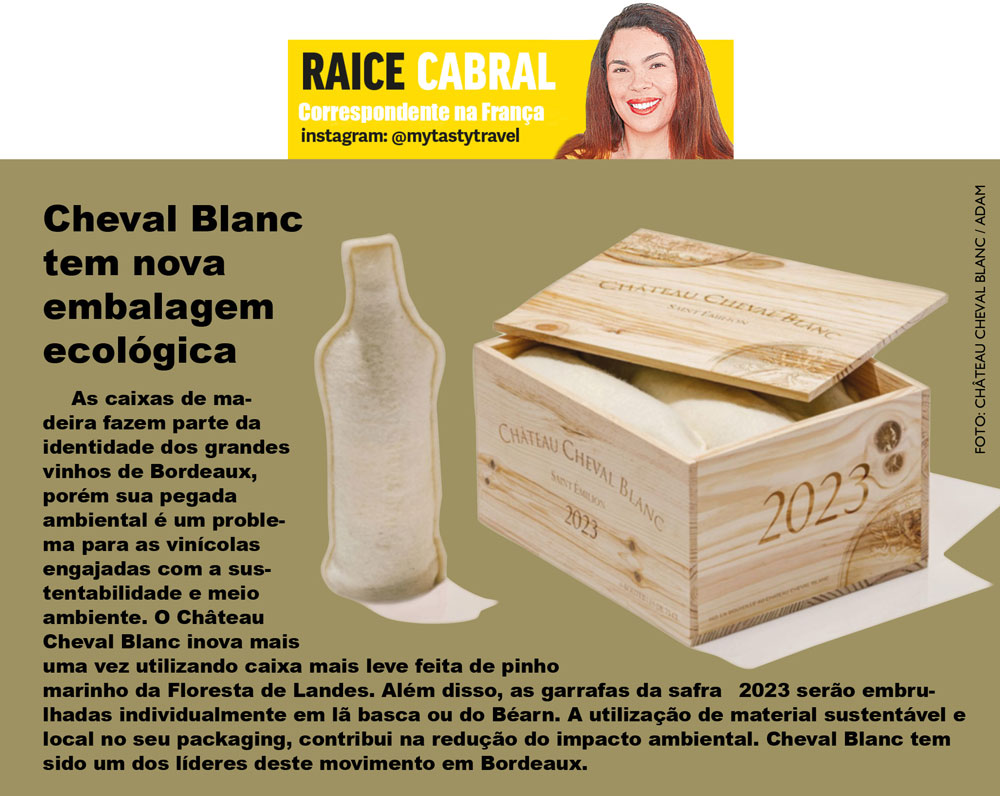 cheval blanc tem nova embalagem ecológica