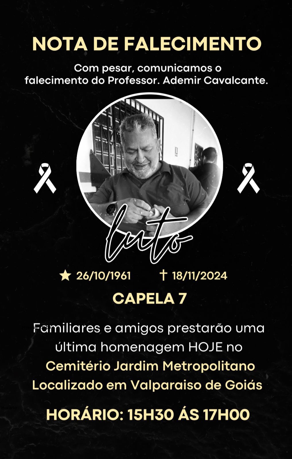 nota de pesar