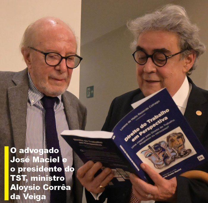 o advogado josé maciel e o presidente do tst, ministro aloysio corrêa da veiga