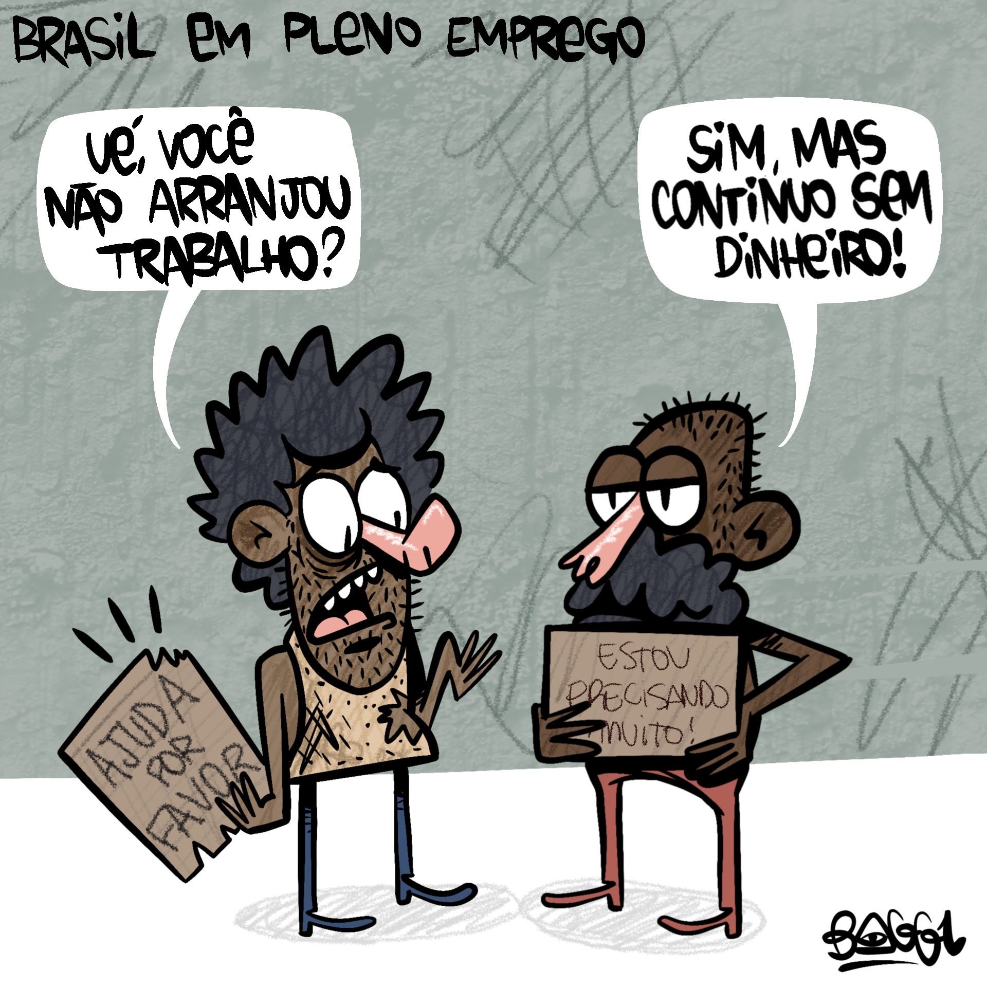 charge emprego dinheiro