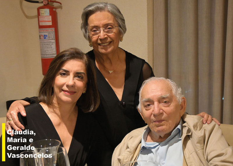 cláudia, maria e geraldo vasconcelos