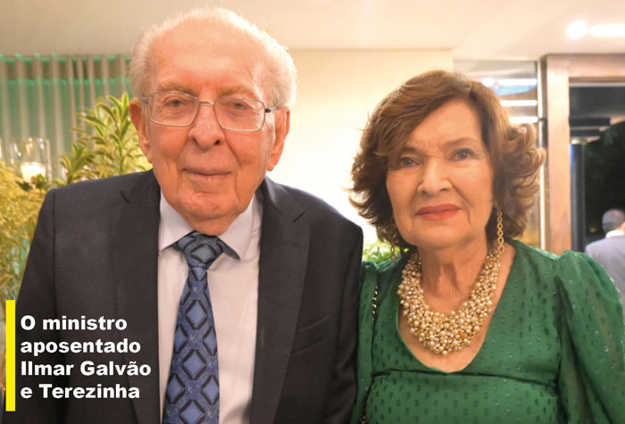 o ministro aposentado ilmar galvão e terezinha