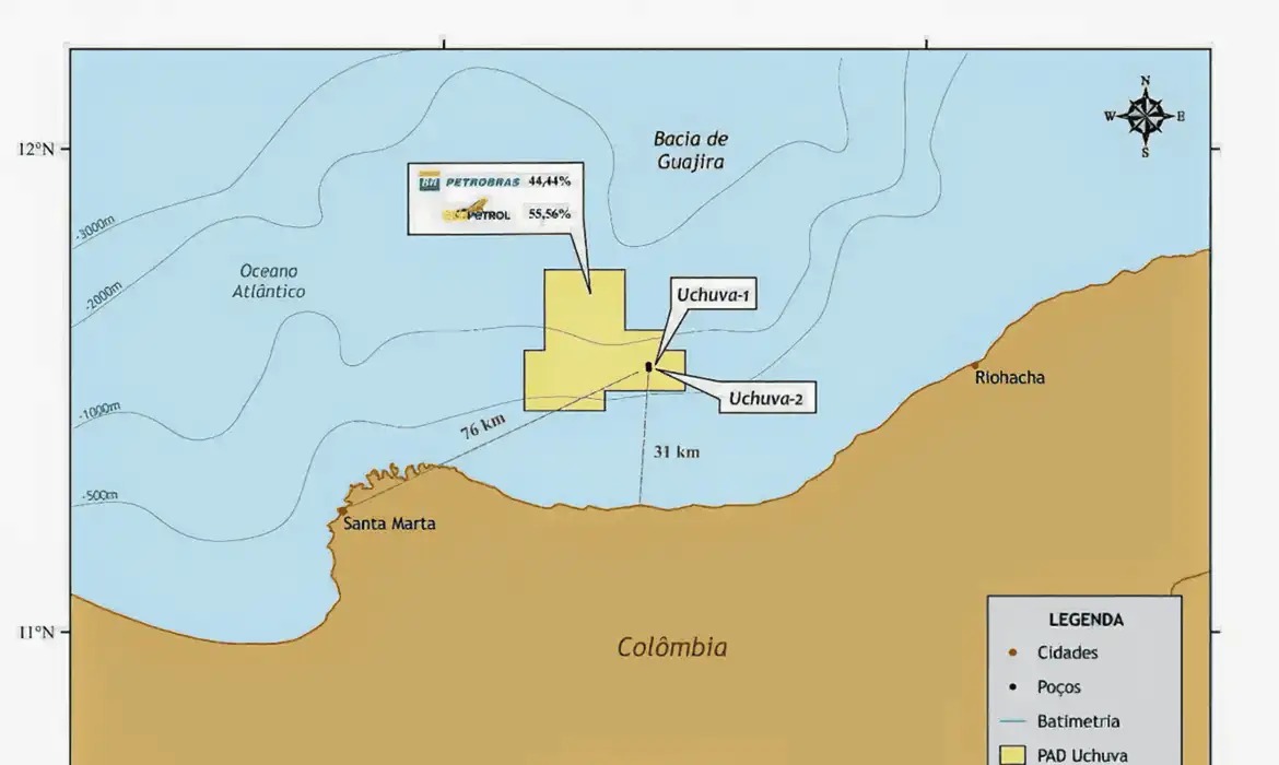 petrobras descobre reservatório de gás na margem equatorial colombiana