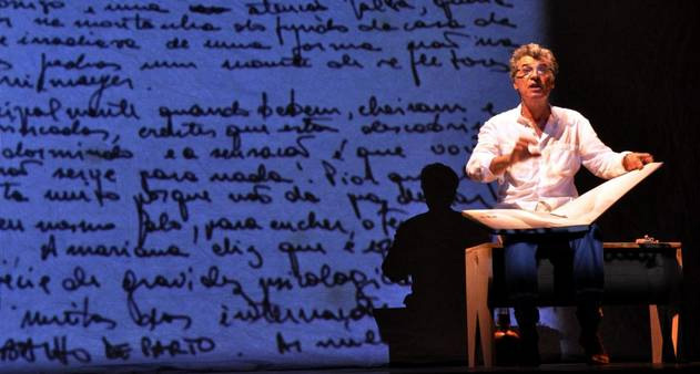 Paulo Betti em Autobiografia Autorizada. Foto de Mauro Khouri