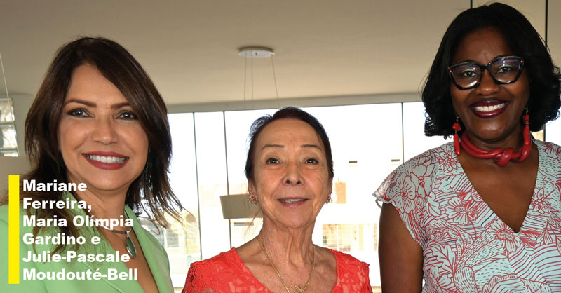 mariane ferreira, maria olímpia gardino e julie pascale moudouté bell