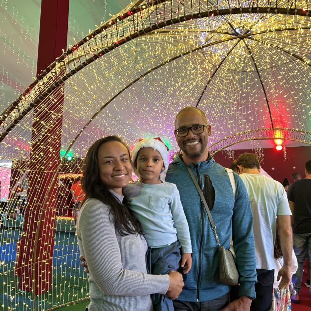 Mayara Mota Martins, Caio Pereira e Adailton Júnior no Natal Flor do Cerrado. Crédito: Amanda Karolyne