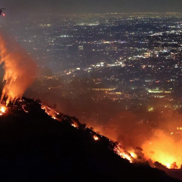 powerful winds fuel multiple fires across los angeles area