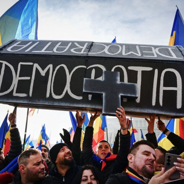 romania politics election demonstration