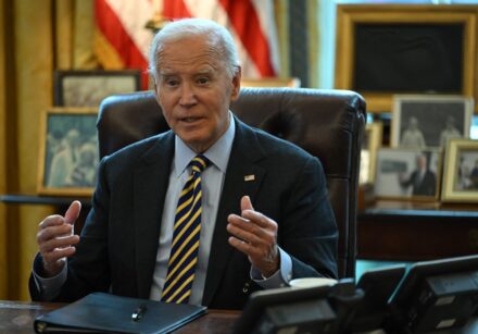 us president joe biden attends a briefing on federal response for the la wildfires