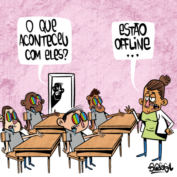 charge alunos sem celular off line