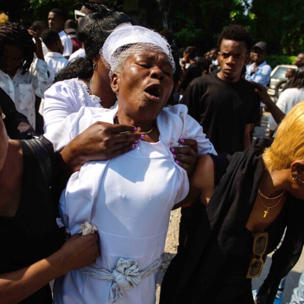 haiti violence hospital fneral
