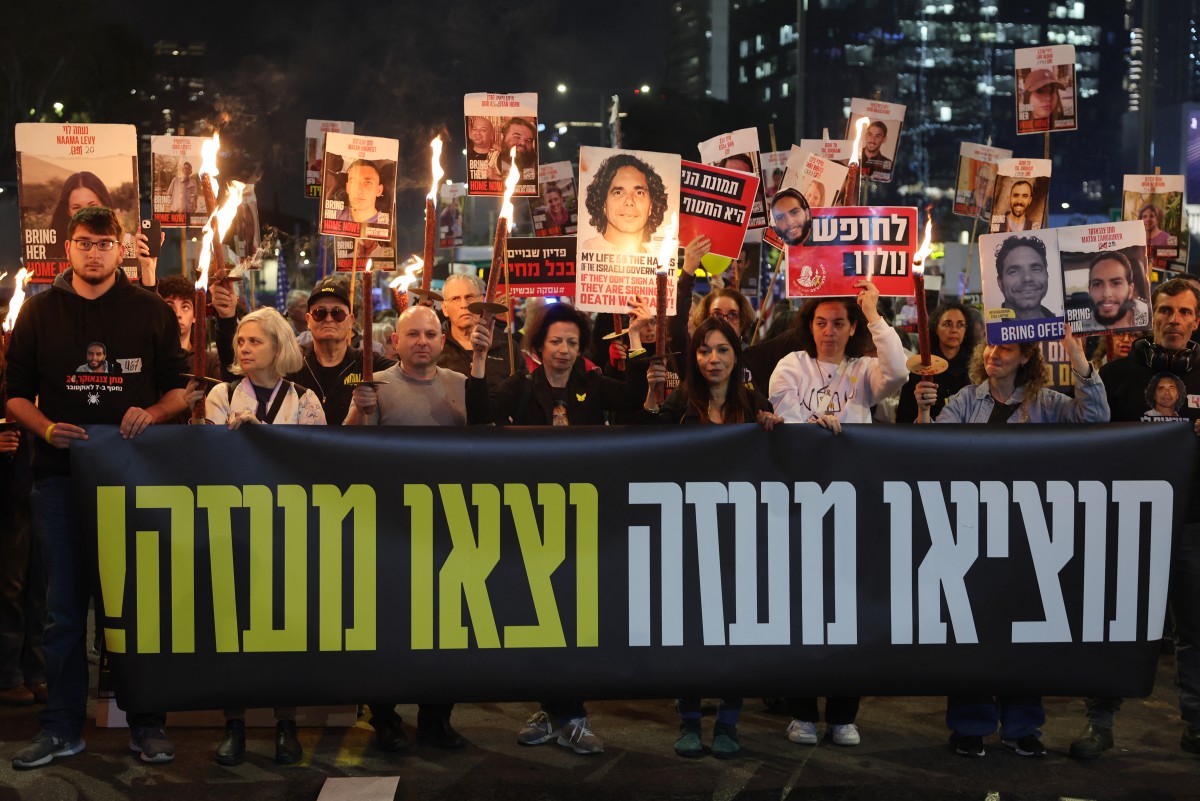israel palestinian conflict hostages protest
