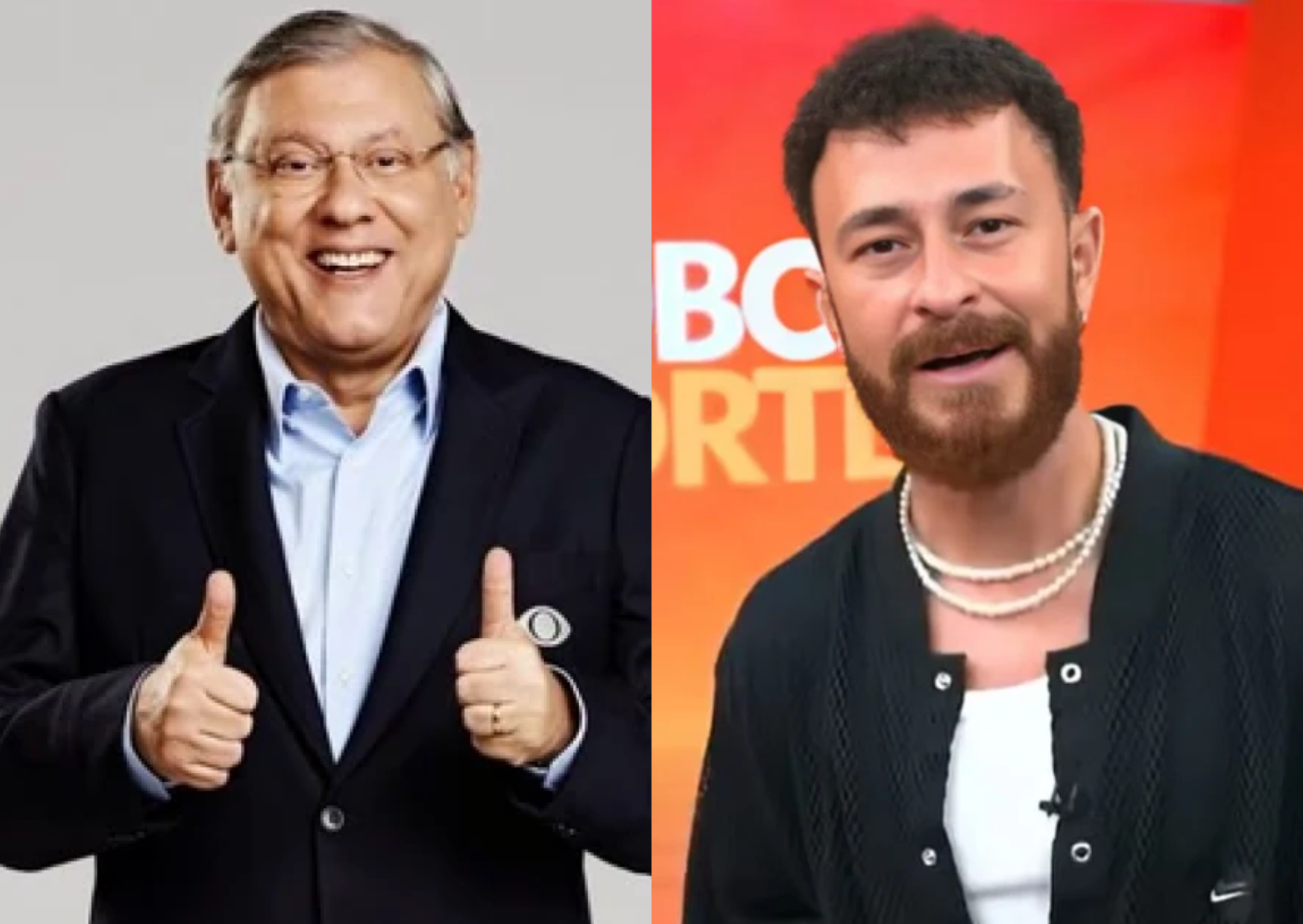 Fred não perde a chance de brincar com Milton, mas mantém o tom de respeito e amizade.