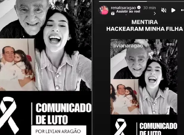Perfil da filha de Renato Aragão foi usado para disseminar golpe; humorista desmente boatos e tranquiliza fãs