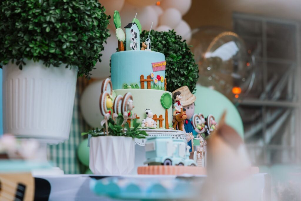 foto 05 o bolo de aniversário do pequeno eduardo na temática “american farm”