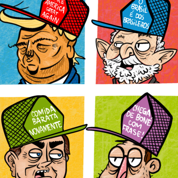 charge bonés com frases