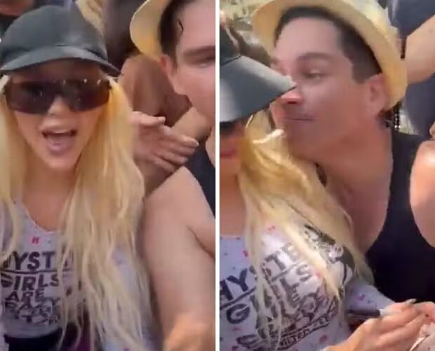 O fã foi contido por um segurança da cantora que o empurrou e fez com que o momento com a artista acabasse.