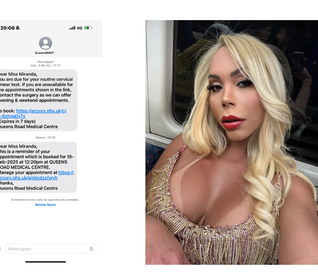 "Marcaram minha consulta achando que eu tenho vagina", conta Suellen Carey