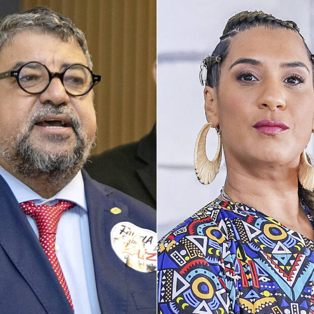 washington quaquá, prefeito de maricá, e anielle franco, ministra da igualdade racial