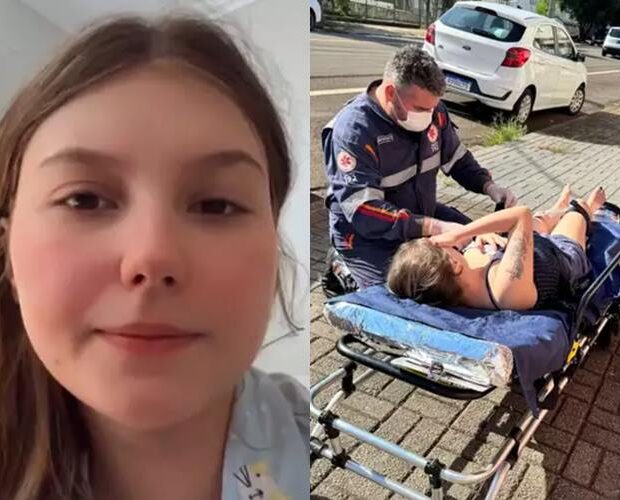 isabel veloso recebe atendimento na rua