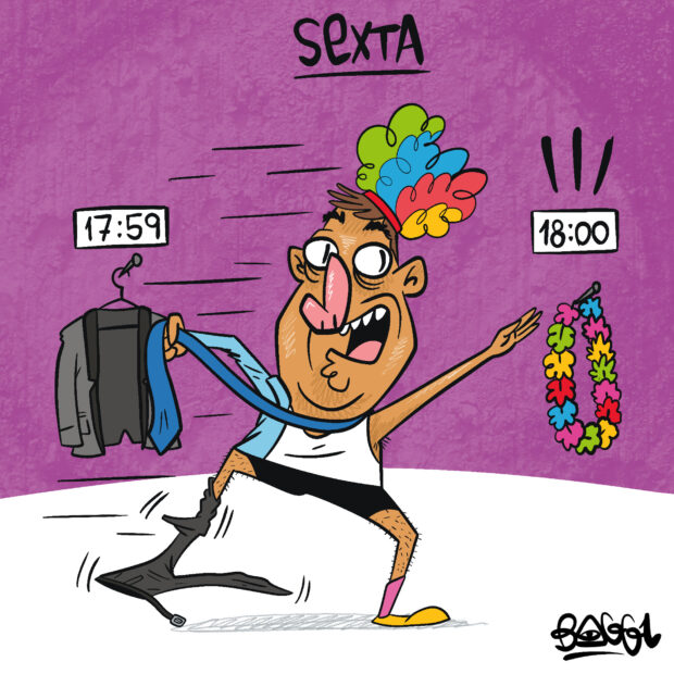 charge sexta pré carnaval