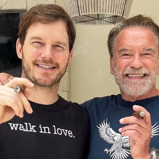 chris pratt com arnold schwarzenegger