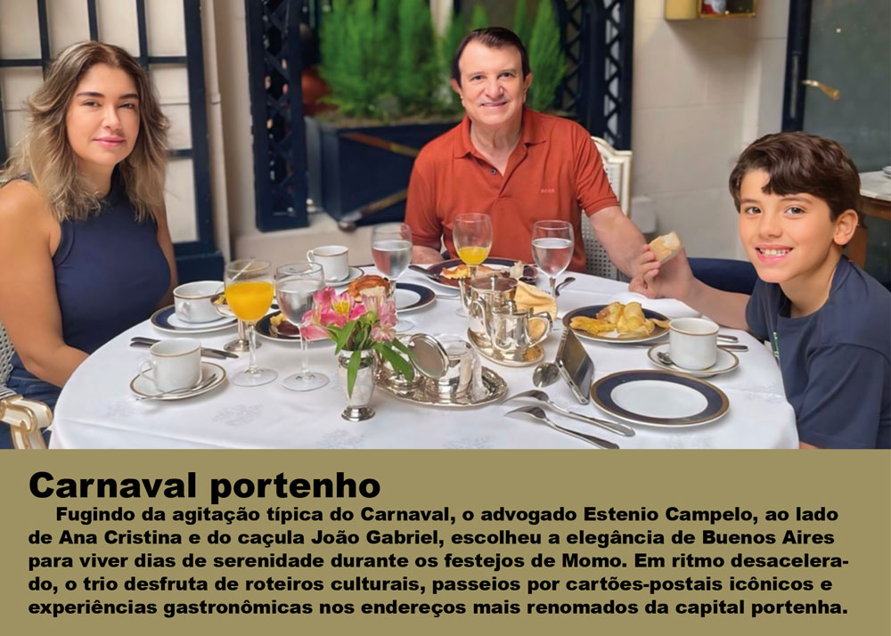 estenio campelo, ao lado de ana cristina e do caçula joão gabriel
