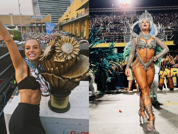 Giovanna Lancellotti provoca Paolla Oliveira e defende vitória da Beija-Flor nas redes sociais após polêmica com a Grande Rio