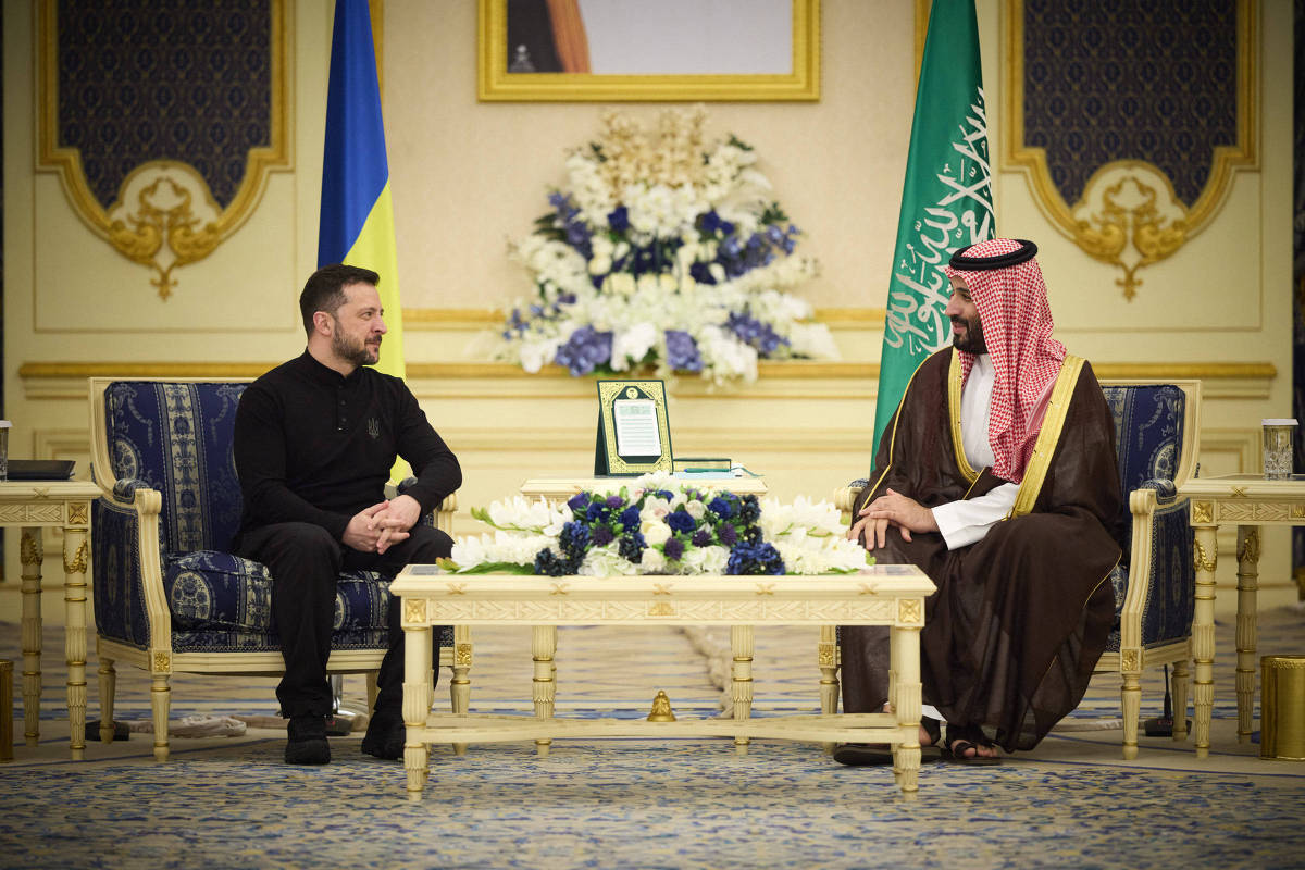 zelenski e o príncipe mohammed bin salman