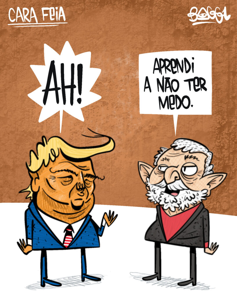 charge trump lula cara feia