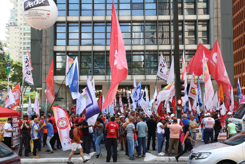 ato das centrais sindicais (sp).