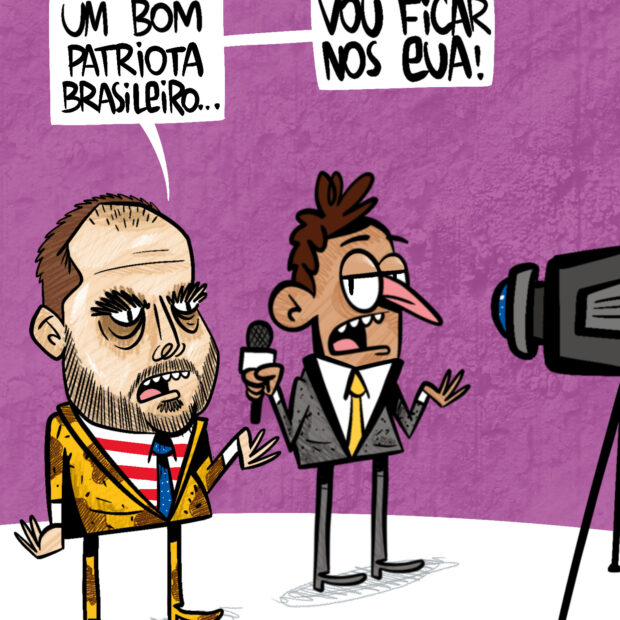 charge eduardo bolsonaro patriota eua