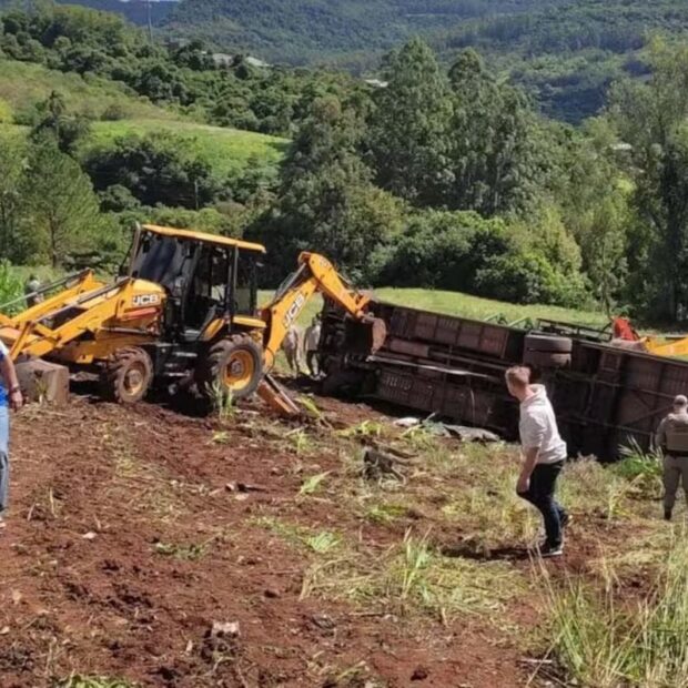 Ônibus com estudantes cai em ribanceira e deixa 7 mortos no rio grande do sul