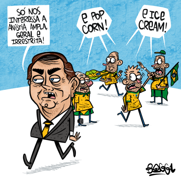 charge bolsonaro anistia popcorn icecream