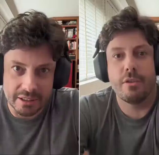 Apresentador do The Noite se pronuncia em vídeo de 45 minutos, rebate críticas de Juliana e revela que se ofereceu para levá-la à delegacia na época do suposto abuso por Otávio Mesquita.