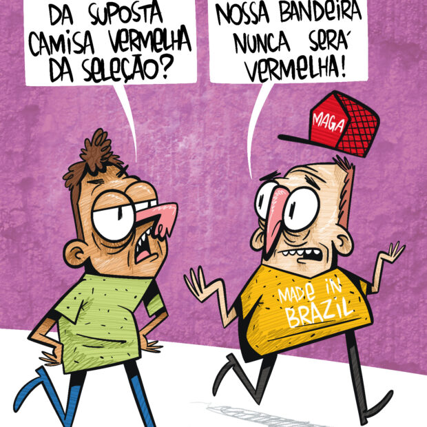charge camisa vermelha