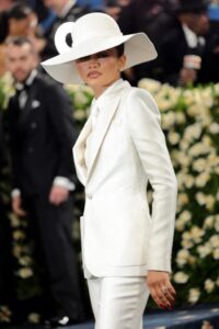 the 2025 met gala celebrating "superfine: tailoring black style" arrivals