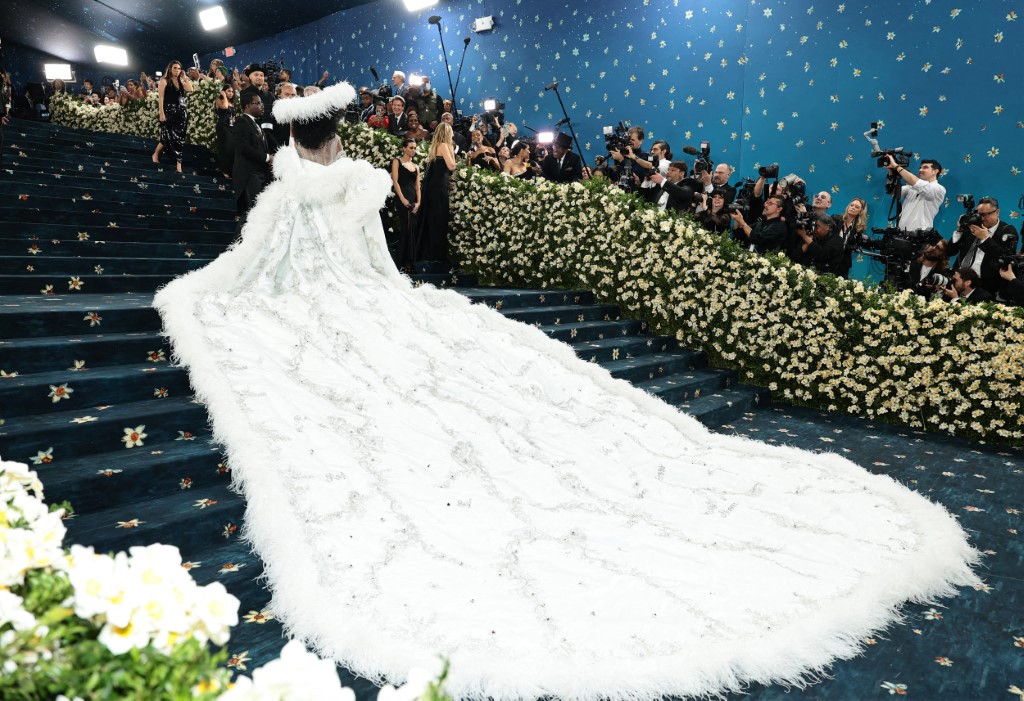 the 2025 met gala celebrating "superfine: tailoring black style" arrivals