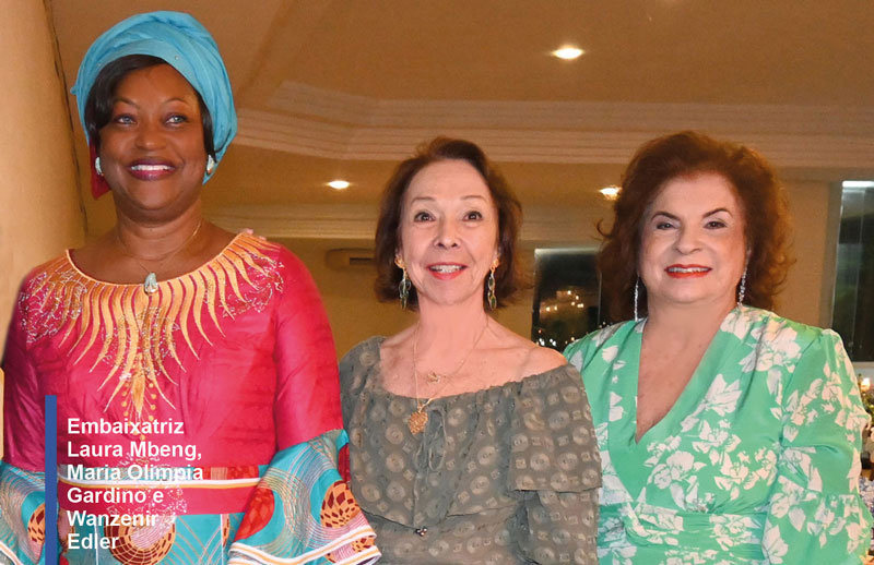 embaixatriz laura mbeng, maria olimpia gardino e wanzenir edler