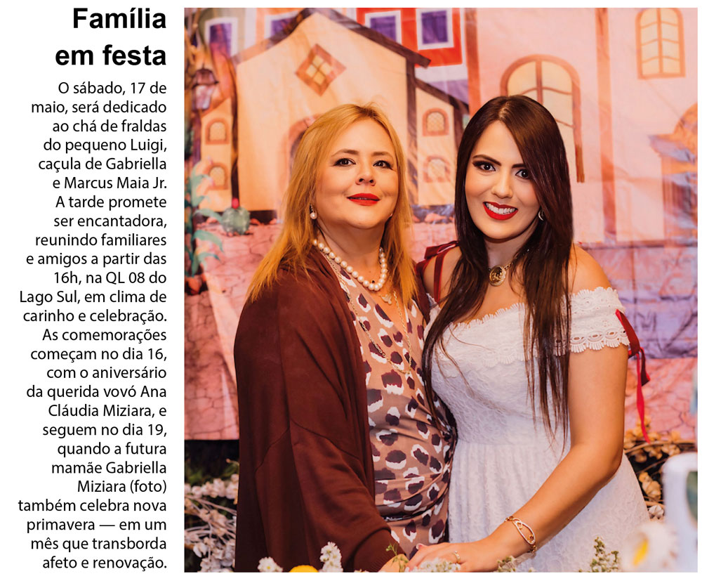 ana cláudia miziara e a futura mamãe gabriella miziara