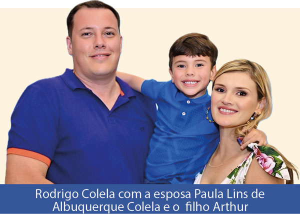 rodrigo colela com a esposa paula lins de albuquerque colela e o filho arthur capa