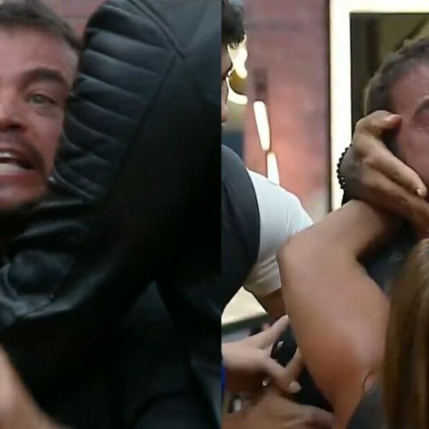 O grande vencedor do BBB 3 surtou ao ver a esposa ser interrompida por Caroline durante interação ao vivo
