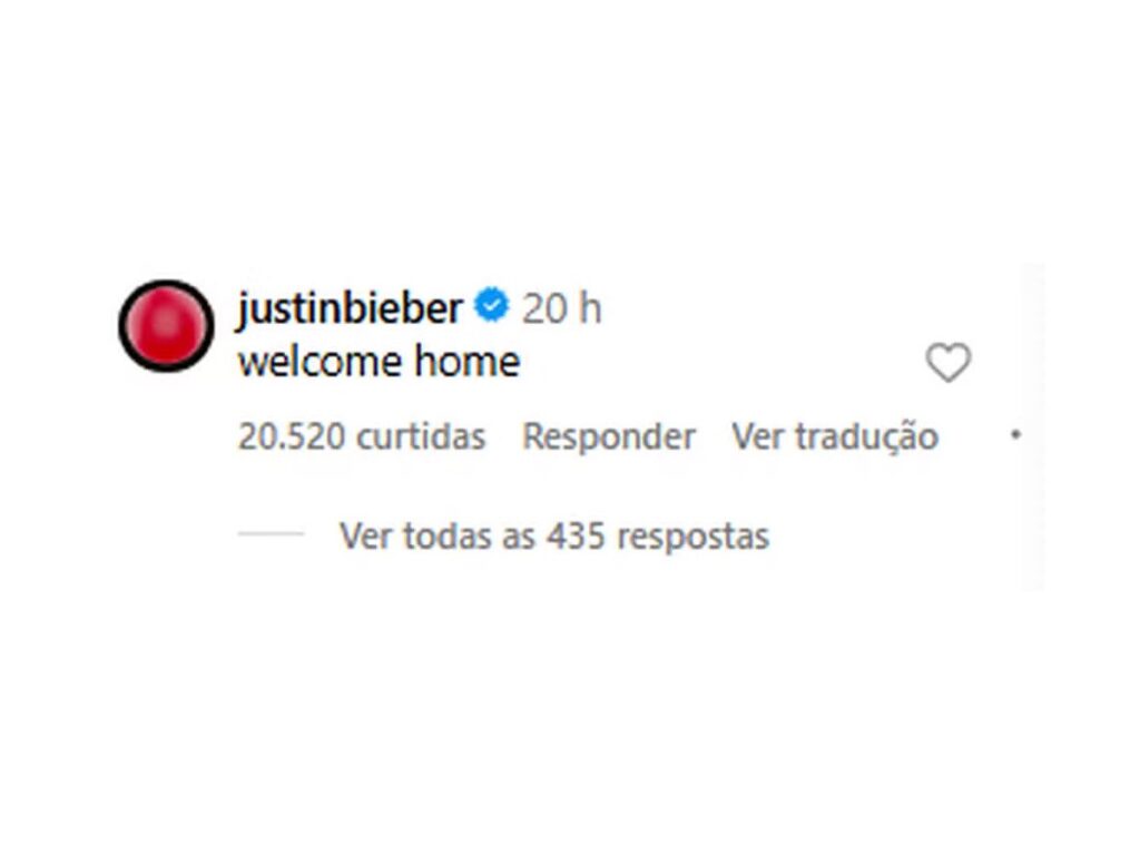 comentario de justin bieber na publicacao de chris brown
