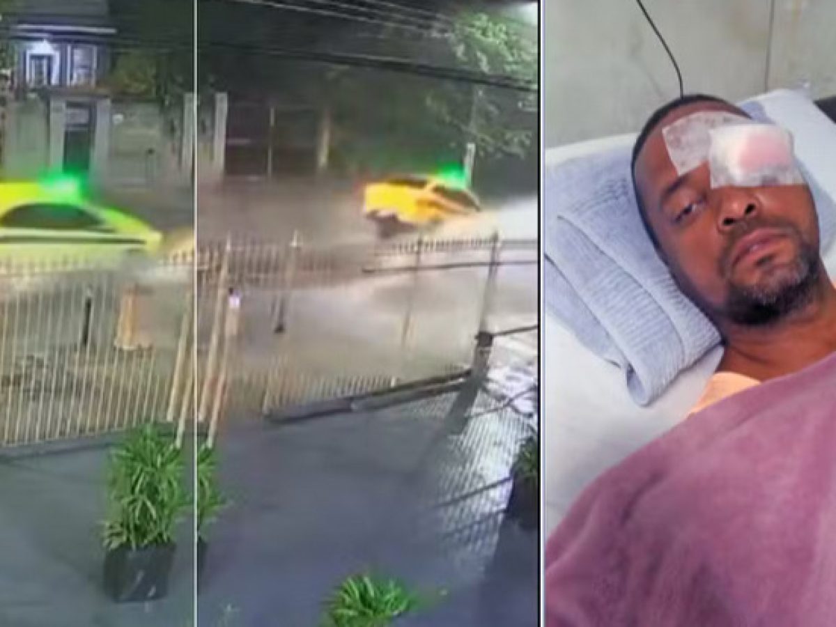 tampa solta de bueiro faz carro 'voar' e taxista perde a visão de um olho