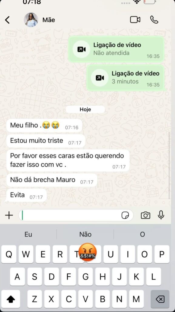 mensagem da mae de oruam