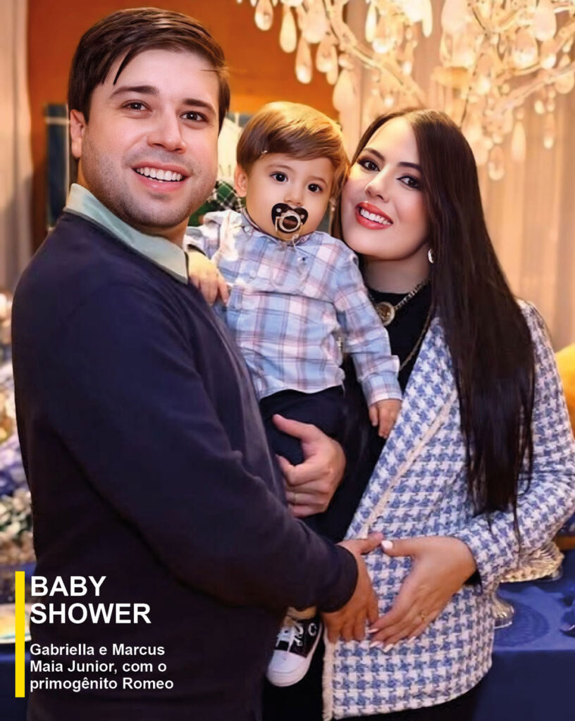 gabriella e marcus maia junior, com o primogênito romeo