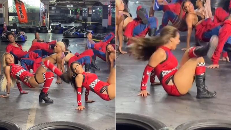A cantora foi atingida no meio da dança e perdeu até a peruca nos bastidores do novo single com Wenny!