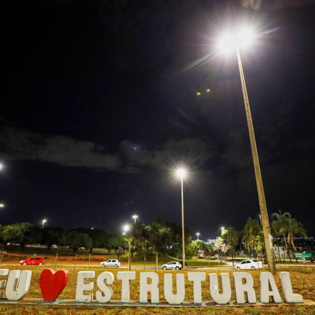nova iluminação leva mais segurança ao viaduto e ao balão de acesso à estrutural