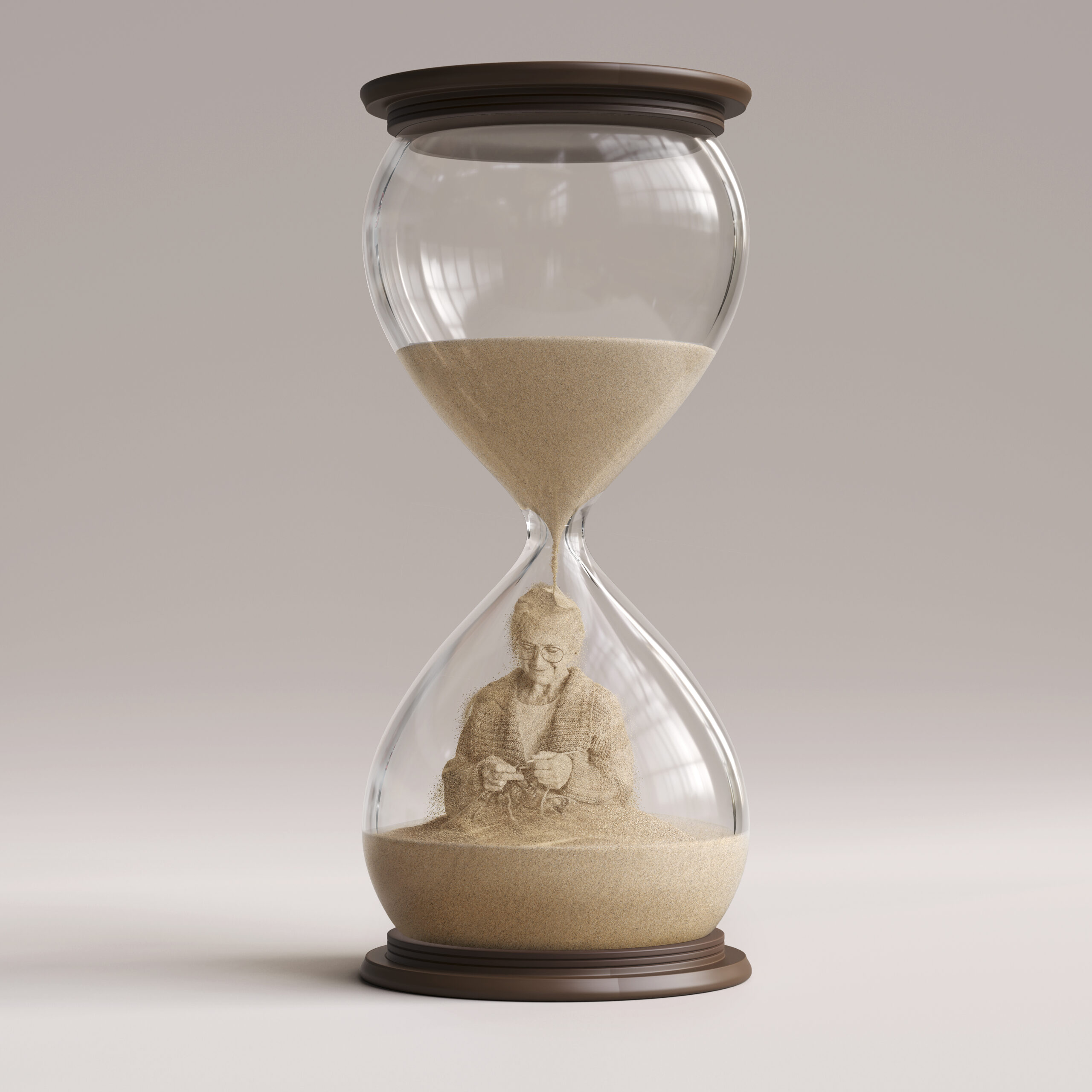 time is running out concept with hour glass