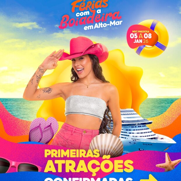 Amores, pega o chapéu, a bota e o maiô de lantejoula, porque essa viagem vai ser um LUXO sobre as ondas!